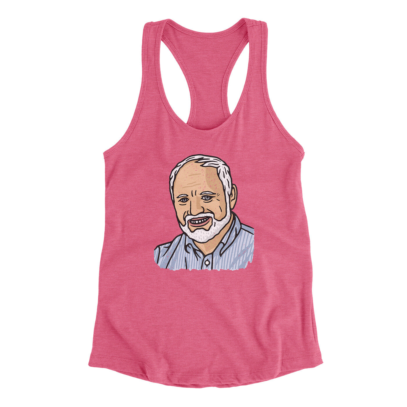 Hide The Pain Harold Funny Women's Racerback Tank | Funny Shirt from Famous In Real Life