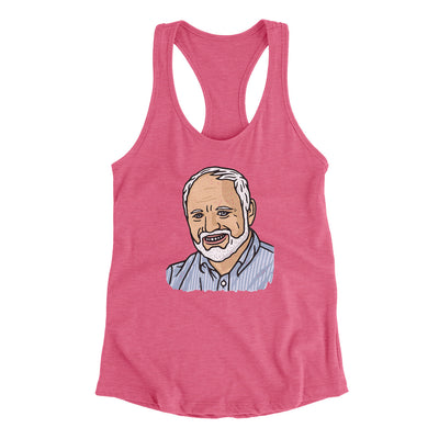 Hide The Pain Harold Funny Women's Racerback Tank Vintage Pink | Funny Shirt from Famous In Real Life