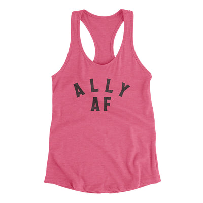 Ally Af Women's Racerback Tank Vintage Pink | Funny Shirt from Famous In Real Life