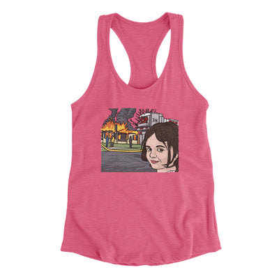 Disaster Girl Meme Women's Racerback Tank Vintage Pink | Funny Shirt from Famous In Real Life