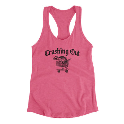 Crashing Out Women's Racerback Tank Vintage Pink | Funny Shirt from Famous In Real Life