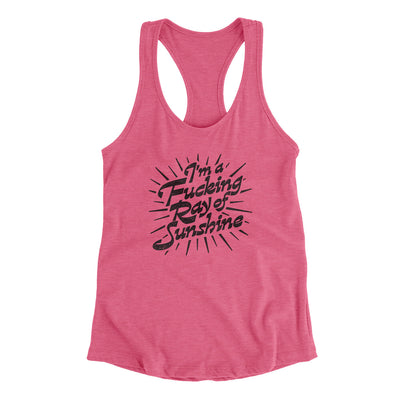I’m A Fucking Ray Of Sunshine Women's Racerback Tank Vintage Pink | Funny Shirt from Famous In Real Life