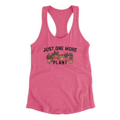 Just One More Plant Women's Racerback Tank Vintage Pink | Funny Shirt from Famous In Real Life