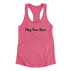 Hug Your Bros Women's Racerback Tank Vintage Pink | Funny Shirt from Famous In Real Life