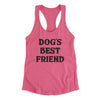 Dog’s Best Friend Women's Racerback Tank Vintage Pink | Funny Shirt from Famous In Real Life