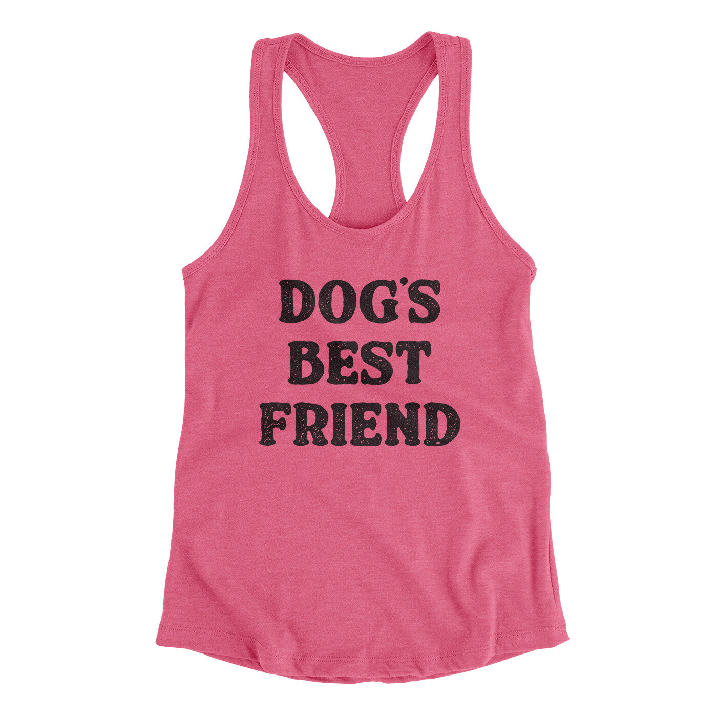 Dog’s Best Friend Women's Racerback Tank Vintage Pink | Funny Shirt from Famous In Real Life