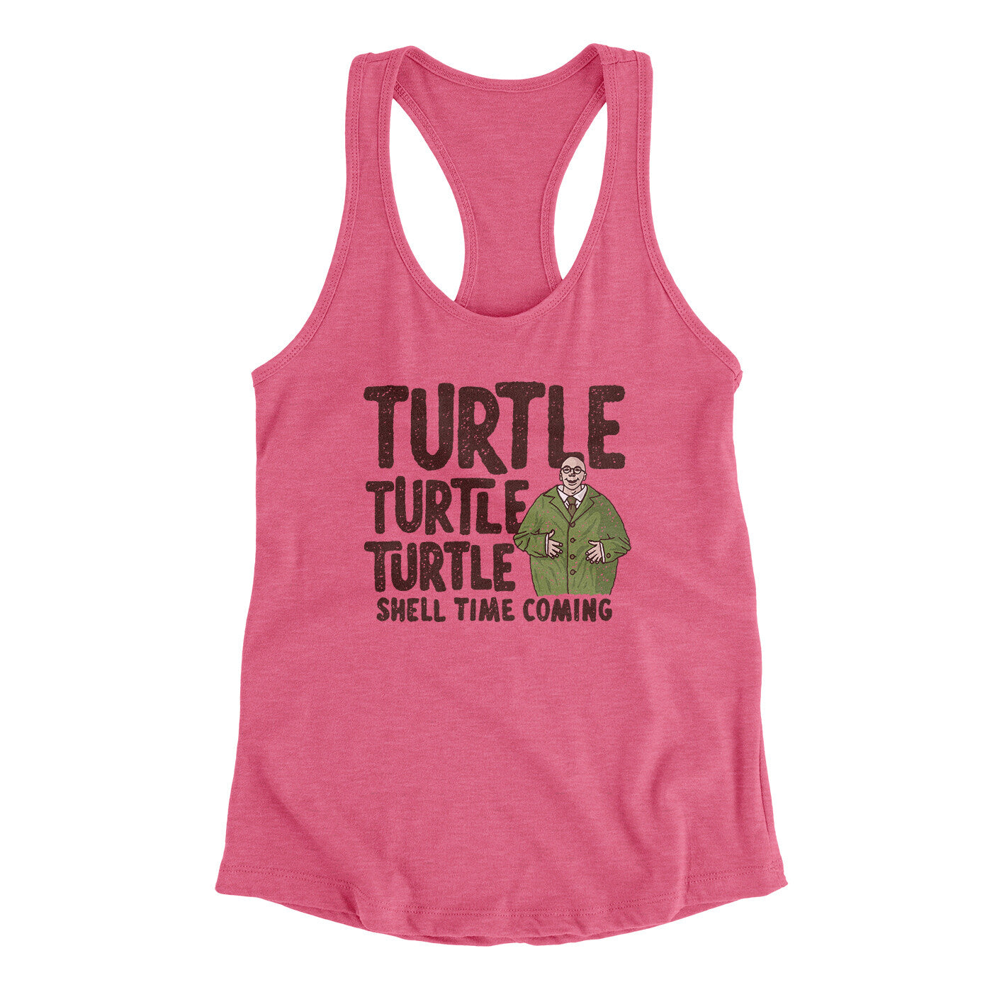 Turtle Turtle Turtle Women's Racerback Tank Vintage Pink | Funny Shirt from Famous In Real Life