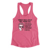 Things Rick Astley Would Never Do Women's Racerback Tank Vintage Pink | Funny Shirt from Famous In Real Life