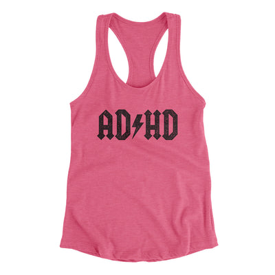 Adhd Women's Racerback Tank Vintage Pink | Funny Shirt from Famous In Real Life