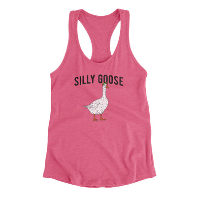 Silly Goose Women's Racerback Tank Vintage Pink | Funny Shirt from Famous In Real Life