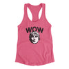 Wow Women's Racerback Tank Vintage Pink | Funny Shirt from Famous In Real Life
