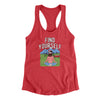 Find Yourself Women's Racerback Tank Vintage Red | Funny Shirt from Famous In Real Life