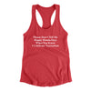Don’t Tell Me Happy Honda Days I Celebrate Toyotathon Women's Racerback Tank Vintage Red | Funny Shirt from Famous In Real Life