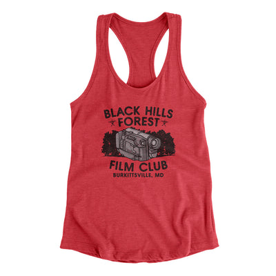 Black Hills Forest Film Club Women's Racerback Tank Vintage Red | Funny Shirt from Famous In Real Life