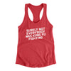 Surely Not Everyone Was Kung Fu Fighting Funny Women's Racerback Tank Vintage Red | Funny Shirt from Famous In Real Life
