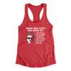 Things Rick Astley Would Never Do Women's Racerback Tank Vintage Red | Funny Shirt from Famous In Real Life