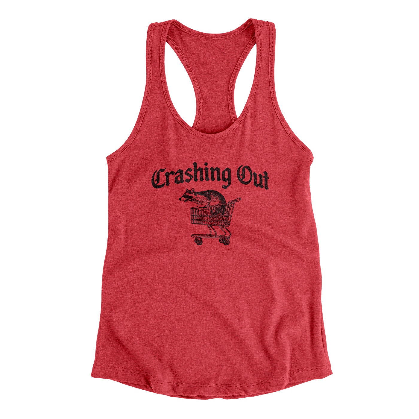 Crashing Out Women's Racerback Tank Vintage Red | Funny Shirt from Famous In Real Life