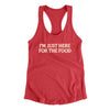 I’m Just Here For The Food Funny Thanksgiving Women's Racerback Tank Vintage Red | Funny Shirt from Famous In Real Life