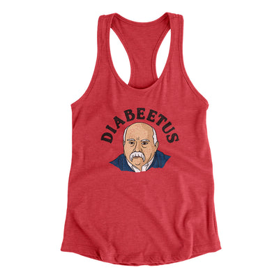 Diabeetus Women's Racerback Tank Vintage Red | Funny Shirt from Famous In Real Life