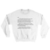 Letter To Sam Ugly Sweater White | Funny Shirt from Famous In Real Life