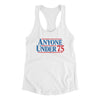 Anyone Under 75 Women's Racerback Tank White | Funny Shirt from Famous In Real Life