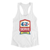 E-Z Serve Women's Racerback Tank White | Funny Shirt from Famous In Real Life
