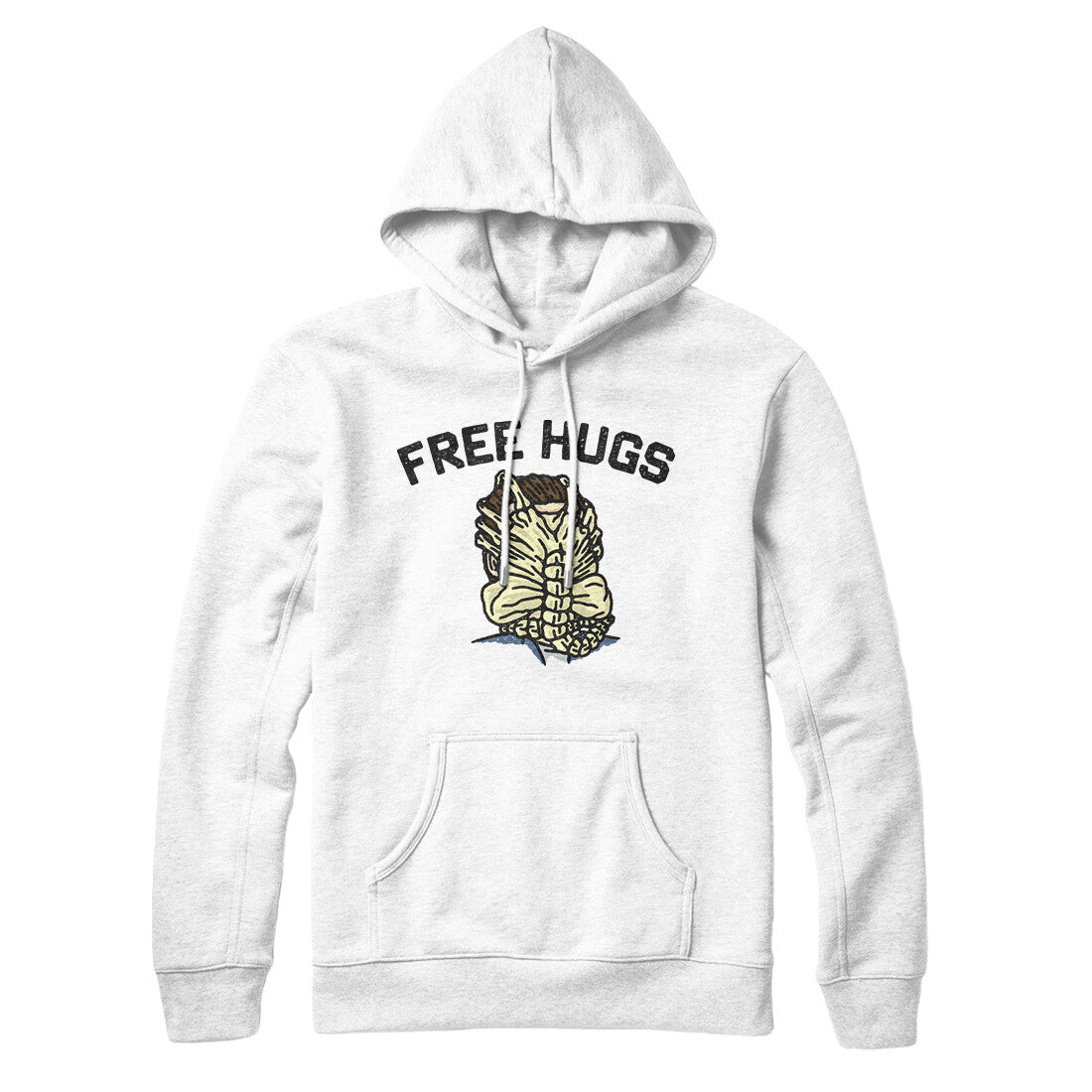 Free Hugs Facehugger Hoodie White | Funny Shirt from Famous In Real Life