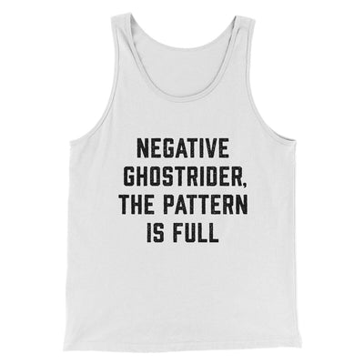 Negative Ghostrider The Pattern Is Full Men/Unisex Tank Top White | Funny Shirt from Famous In Real Life
