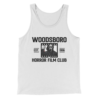Woodsboro Horror Film Club Funny Movie Men/Unisex Tank Top White | Funny Shirt from Famous In Real Life