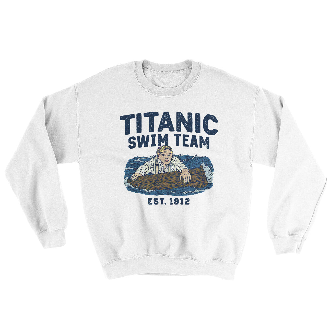 Titanic Swim Team Ugly Sweater White | Funny Shirt from Famous In Real Life