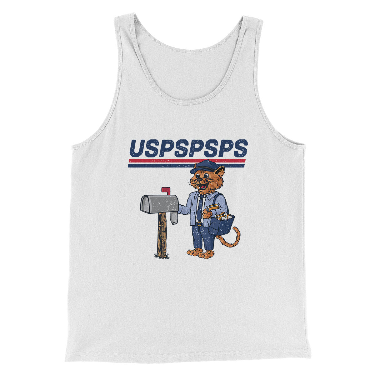 Uspspsps Men/Unisex Tank Top White | Funny Shirt from Famous In Real Life
