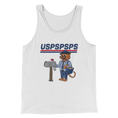 Uspspsps Men/Unisex Tank Top White | Funny Shirt from Famous In Real Life