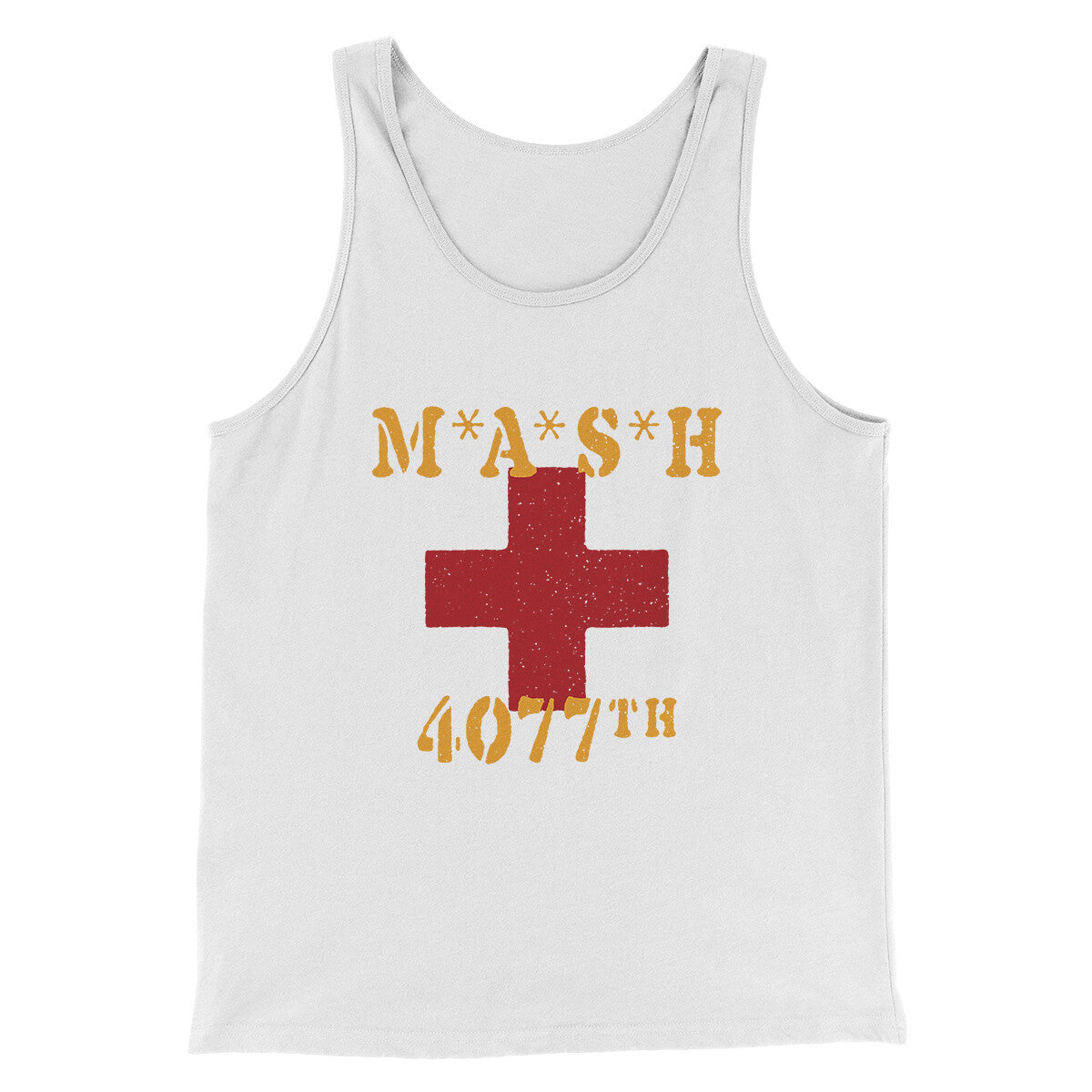 Mash 4077Th Men/Unisex Tank Top White | Funny Shirt from Famous In Real Life