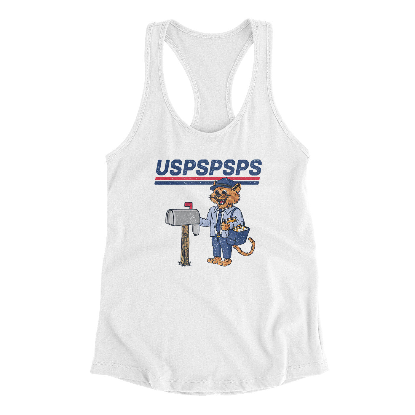 Uspspsps Women's Racerback Tank | Funny Shirt from Famous In Real Life