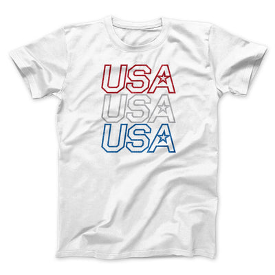 Usa Usa Usa Men/Unisex T-Shirt White | Funny Shirt from Famous In Real Life
