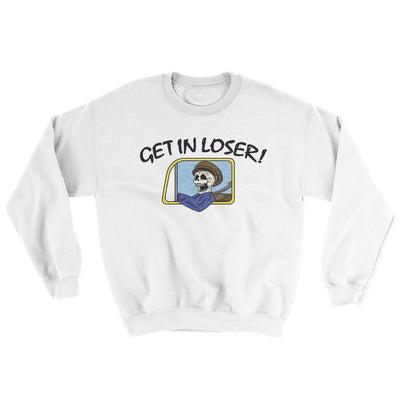 Get In Loser Ugly Sweater White | Funny Shirt from Famous In Real Life