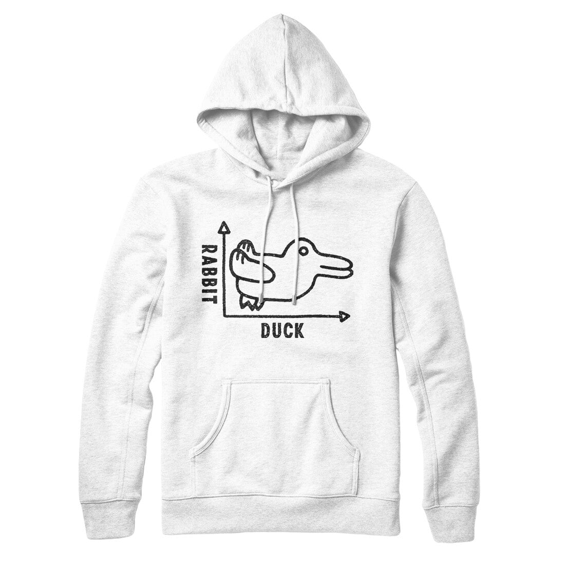 Rabbit Duck Graph Hoodie White | Funny Shirt from Famous In Real Life