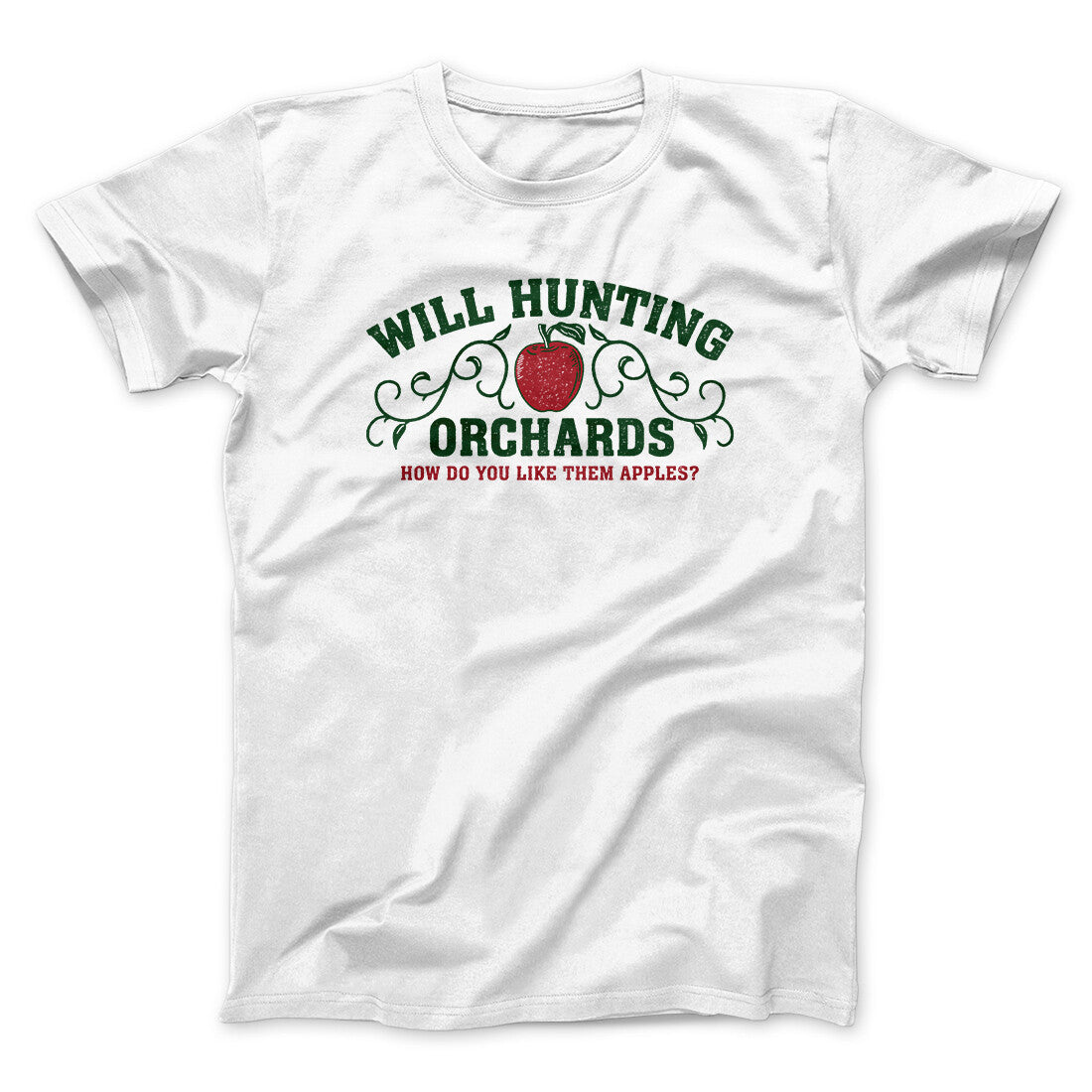 Will Hunting Orchards Funny Movie Men/Unisex T-Shirt White | Funny Shirt from Famous In Real Life
