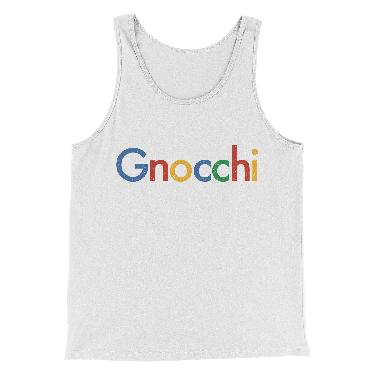 Gnocchi Men/Unisex Tank Top White | Funny Shirt from Famous In Real Life