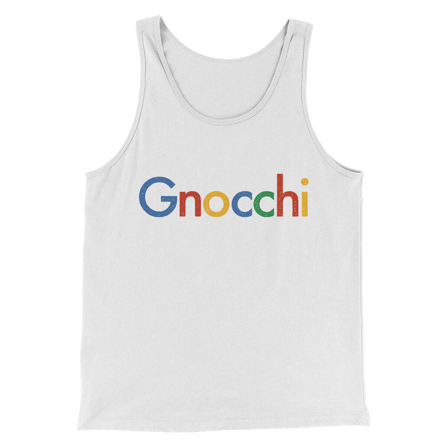 Gnocchi Men/Unisex Tank Top White | Funny Shirt from Famous In Real Life