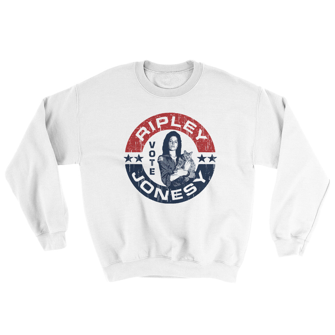 Vote Ripley Jonesy Ugly Sweater White | Funny Shirt from Famous In Real Life
