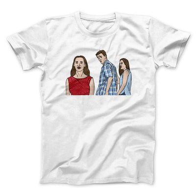 Distracted Boyfriend Meme Men/Unisex T-Shirt White | Funny Shirt from Famous In Real Life