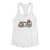 Aloha Mr. Hand Women's Racerback Tank White | Funny Shirt from Famous In Real Life