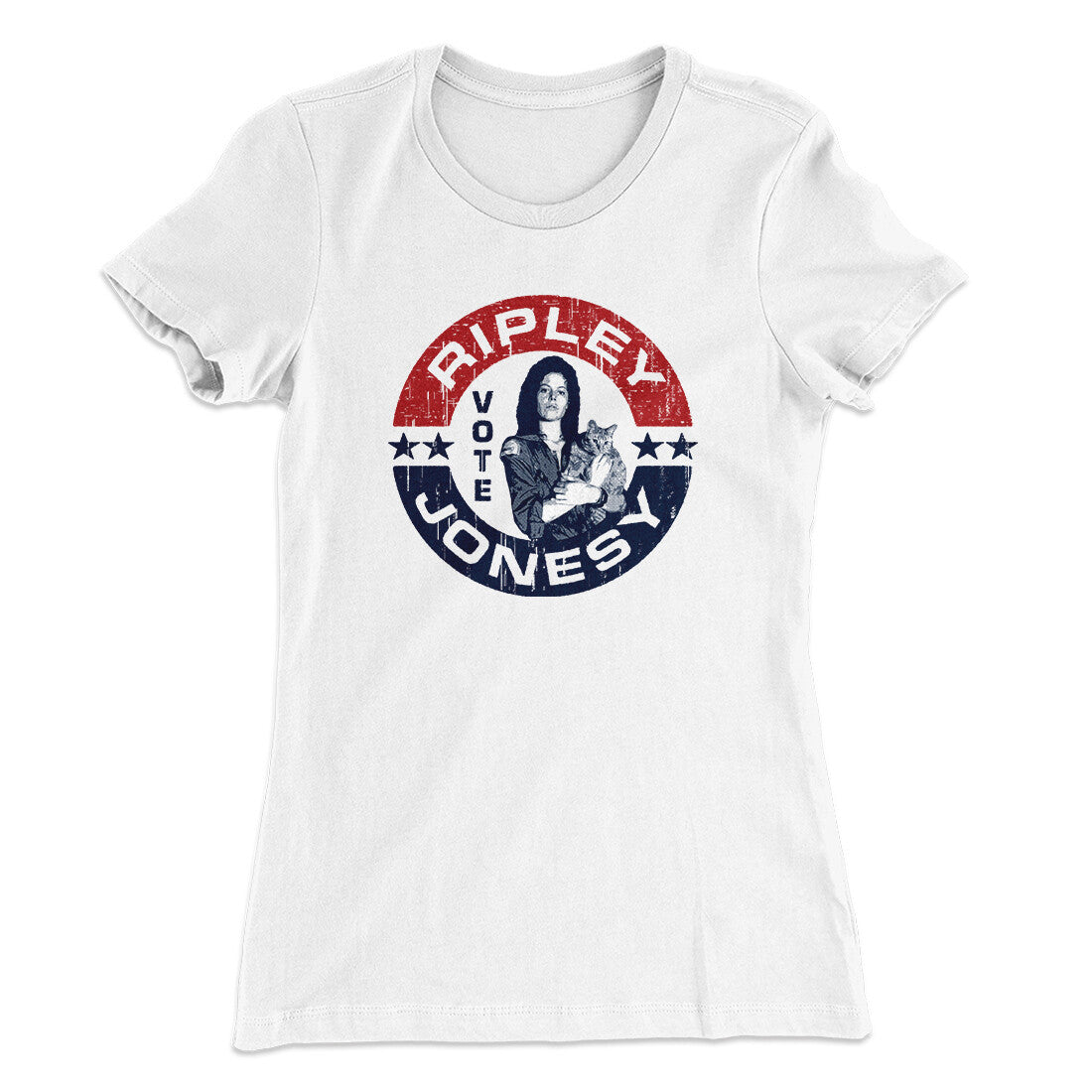 Vote Ripley Jonesy Women's T-Shirt White | Funny Shirt from Famous In Real Life