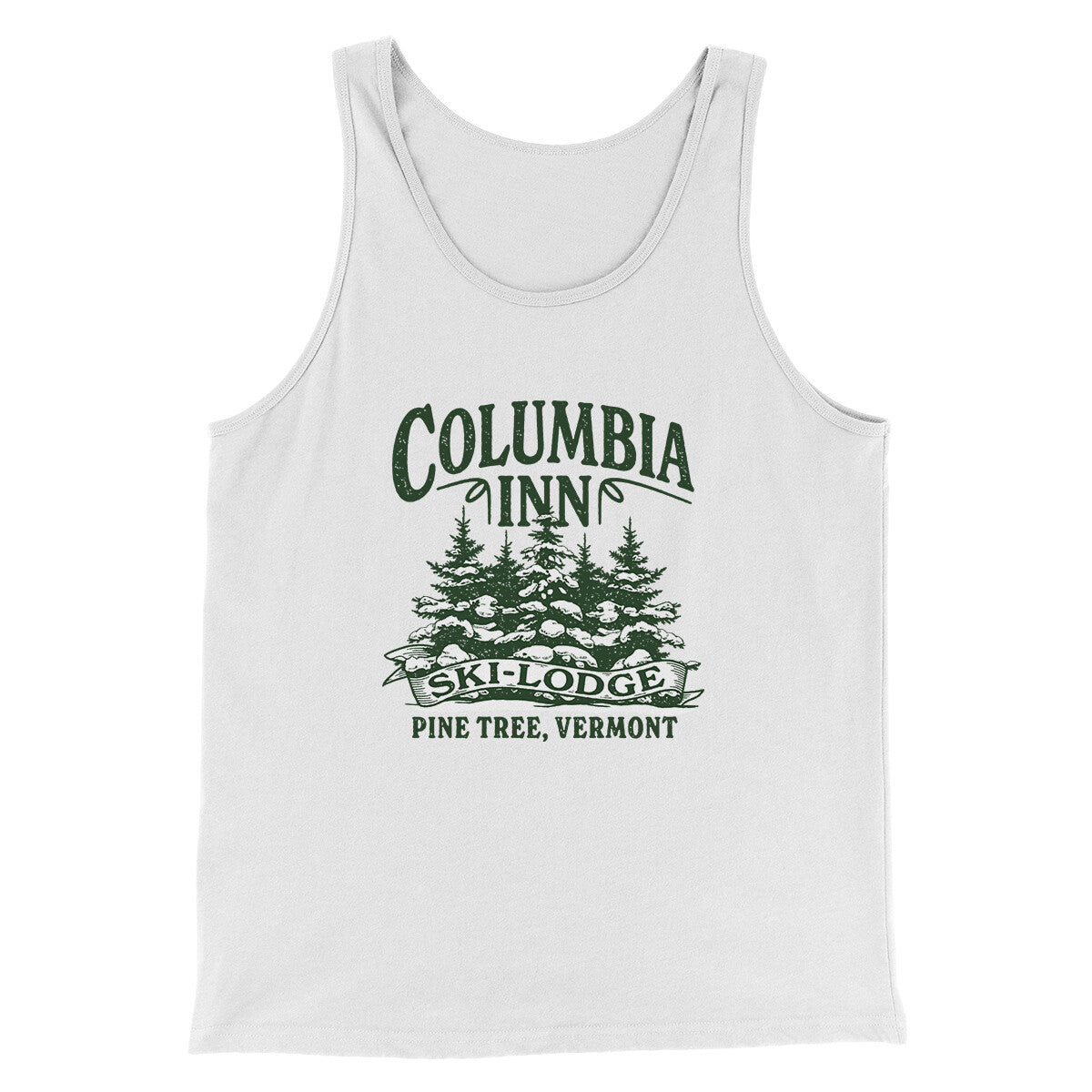 Columbia Inn Men/Unisex Tank Top White | Funny Shirt from Famous In Real Life