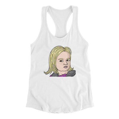 Side Eye Chloe Meme Funny Women's Racerback Tank White | Funny Shirt from Famous In Real Life