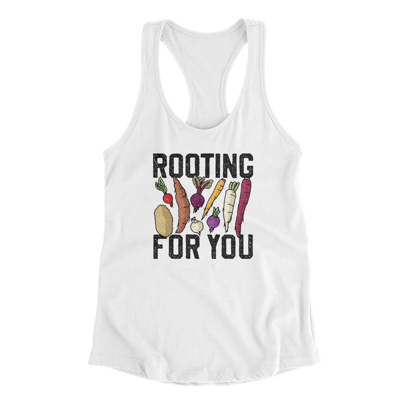 Rooting For You Women's Racerback Tank White | Funny Shirt from Famous In Real Life