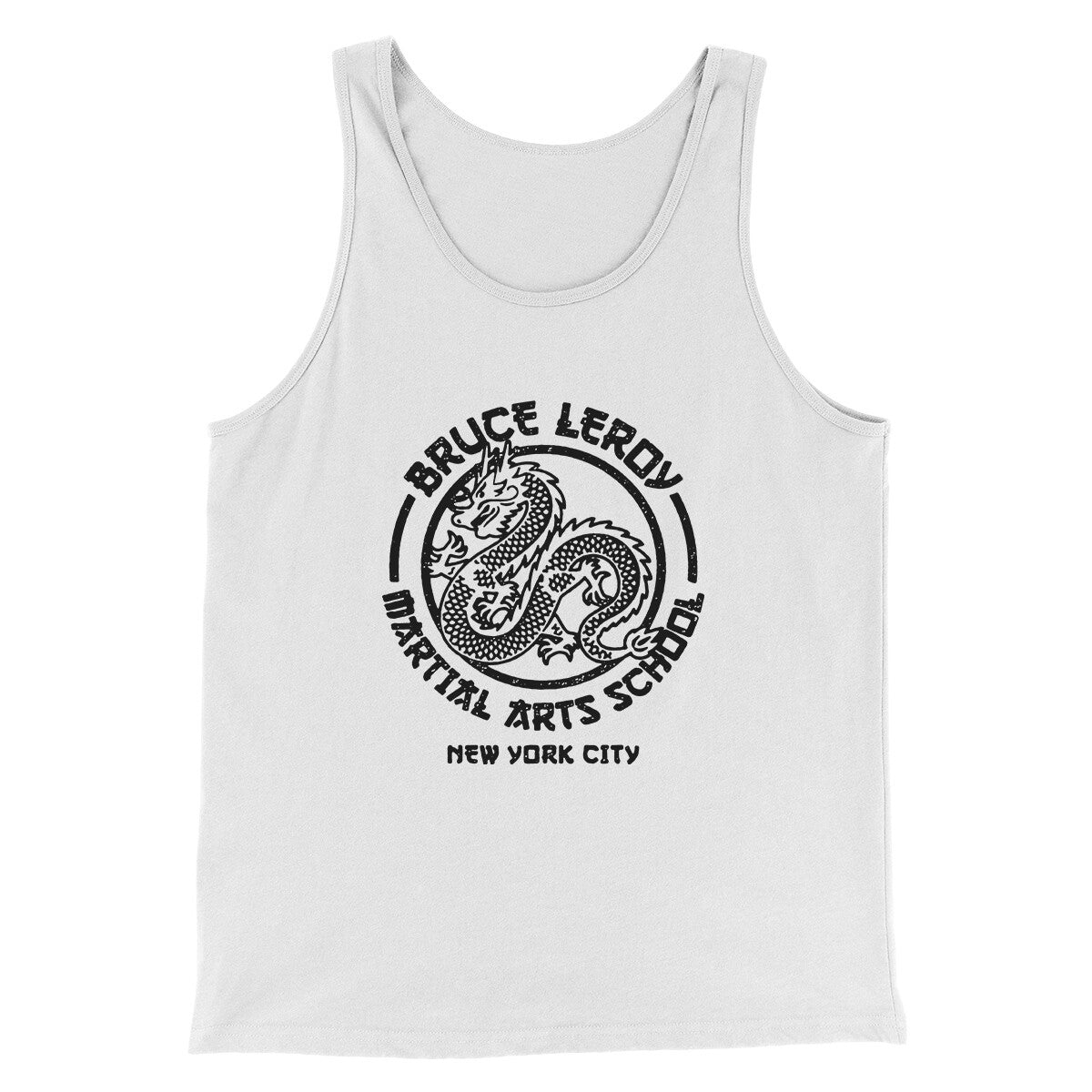 Bruce Leroy Martial Arts School Men/Unisex Tank Top White | Funny Shirt from Famous In Real Life