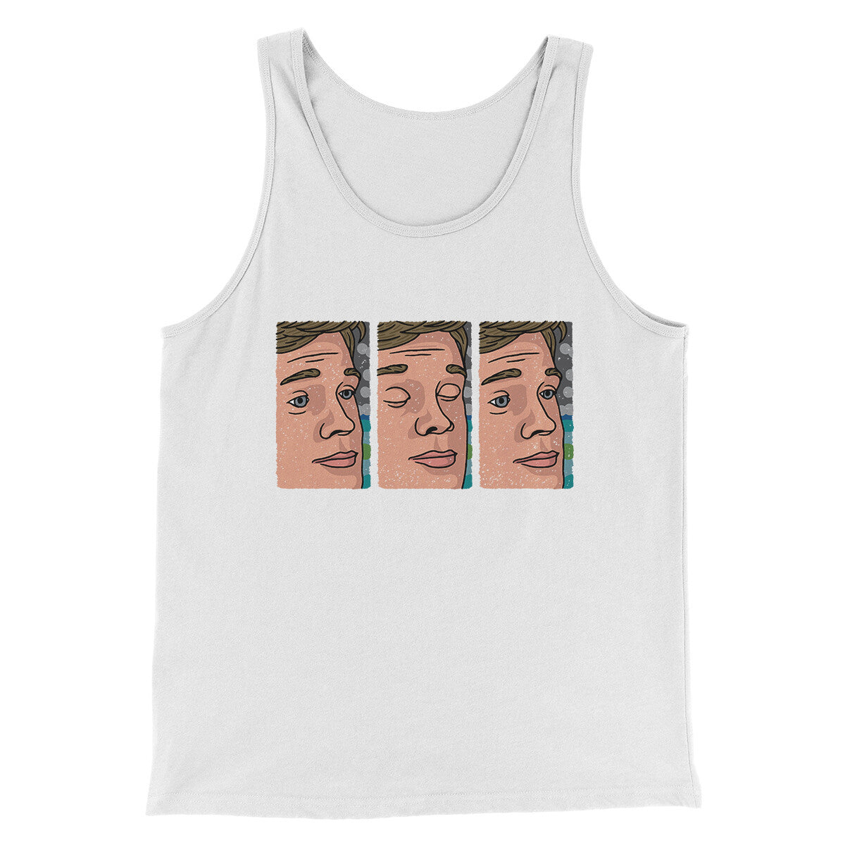 Blinking Guy Meme Funny Men/Unisex Tank Top | Funny Shirt from Famous In Real Life