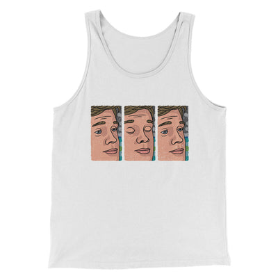 Blinking Guy Meme Funny Men/Unisex Tank Top White | Funny Shirt from Famous In Real Life